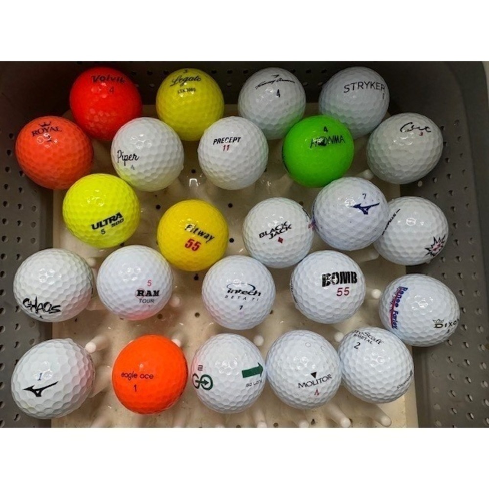 Unique Mixed Golf Ball Lot 24 CNT Honma Ram Black jack Volvik  Chaos Multi Color